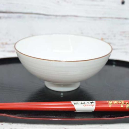 【HAKUSAN】Rice bowl HAKUJI-SENDAN -白磁千段-